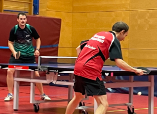 Steven Neuser erstmalig im TTG Trikot TTG vs. Borussia Düsseldorf