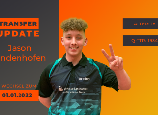 Transfer Update: Jason Lindenhofen wechselt zur TTG Jason Lindenhofen TTG Langenfeld