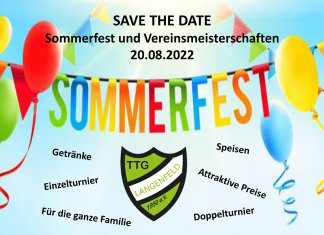 Sommerfest und Vereinsmeisterschaft am 20.08.22 Sommerfest 2022
