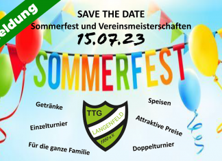 Sommerfest und Vereinsmeisterschaft am 15.07.23 Sommerfest 2023