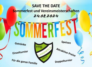 Sommerfest und Vereinsmeisterschaft am 24.08.24