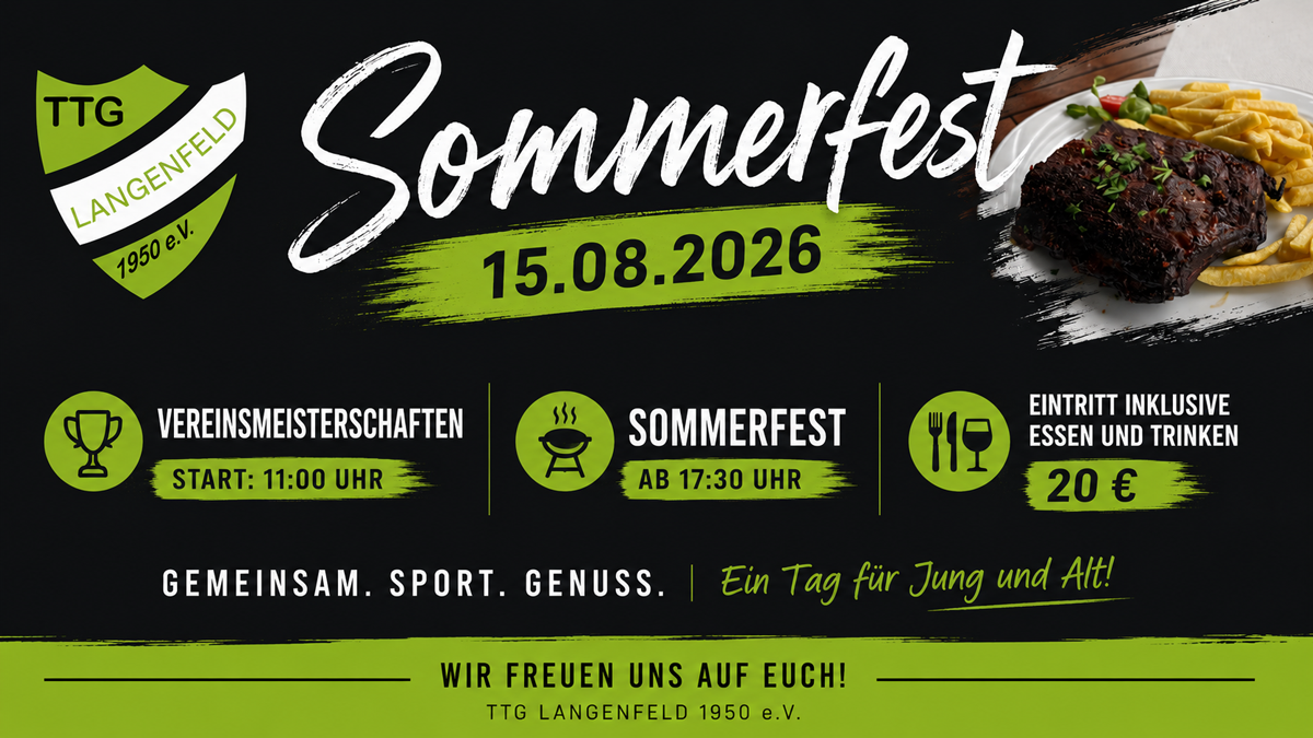 Sommerfest und Vereinsmeisterschaften 2026 Sommerfest und Vereinsmeisterschaften 2026
